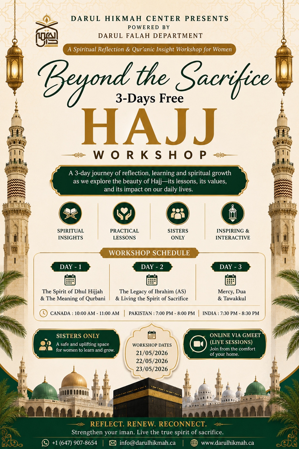 Beyond the Sacrifice | Free 3-Day Hajj Workshop for Women
